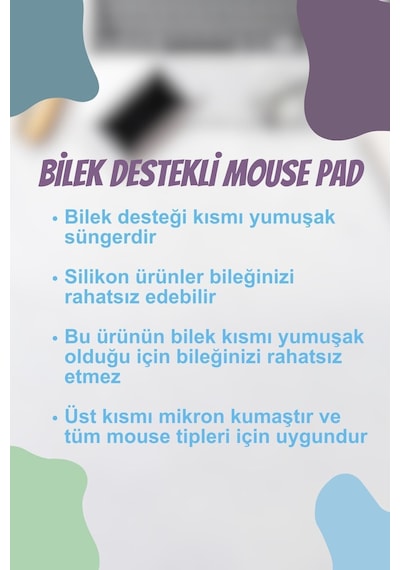 Mousepad Call Of Caty Baskılı Siyah Dikdörtgen Bilek Destekli Mousepad Kedili Mousepad Fare Altlığı