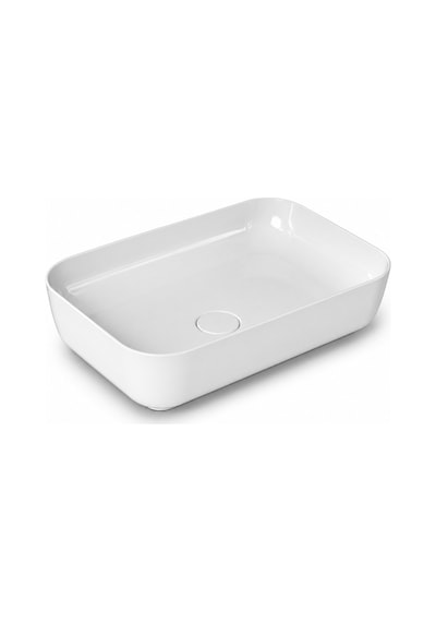 Dura Bagno Orfe Çanak Lavabo 60x40 Cm. Batarya Deliksiz Tezgah Üstü Beyaz 5851