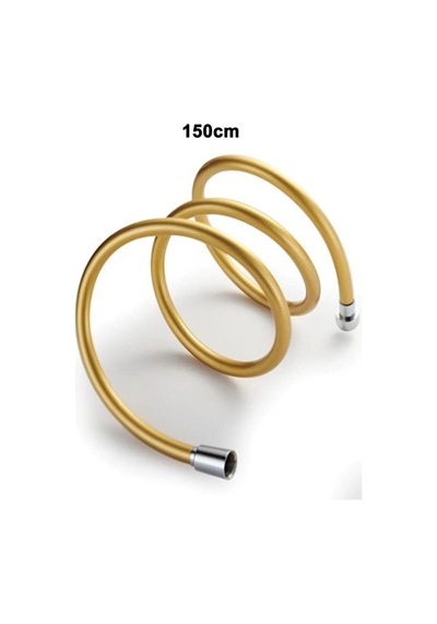 Duş Hortumu Tüm Duş Setleri İle Uyumlu 1,5 Metre Gold Altın Paslanmaz Kopmaz Kaliteli Pvc Hortum Alt Diğer