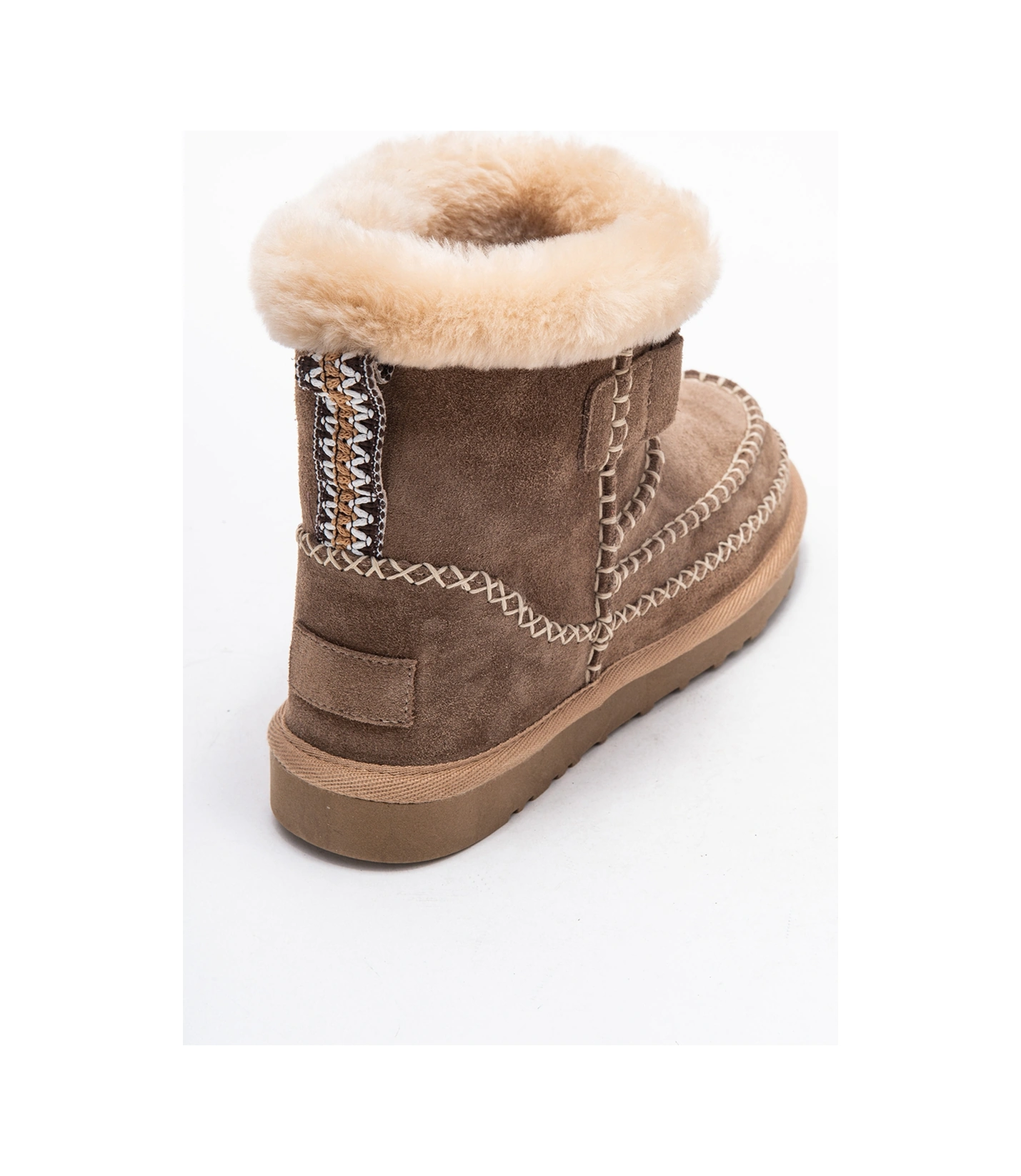 Luvishoes Luvi Shoes Jorel Kum Süet Hakiki Deri Dikişli Kürklü Kadın Bot Kum Süet