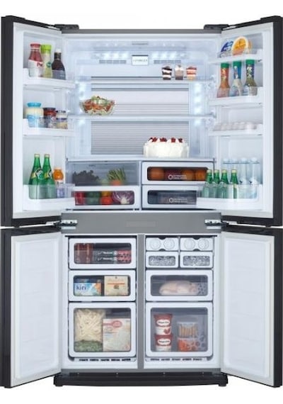 Sharp SJ-EX820F2-SL 4 Kapılı 605 LT No-Frost Gardırop Tipi Buzdolabı