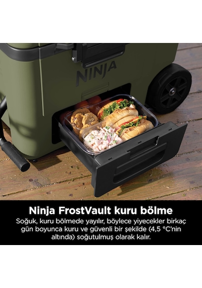 Ninja Frostvault Tekerlekli Cooler 42 Litre - Haki