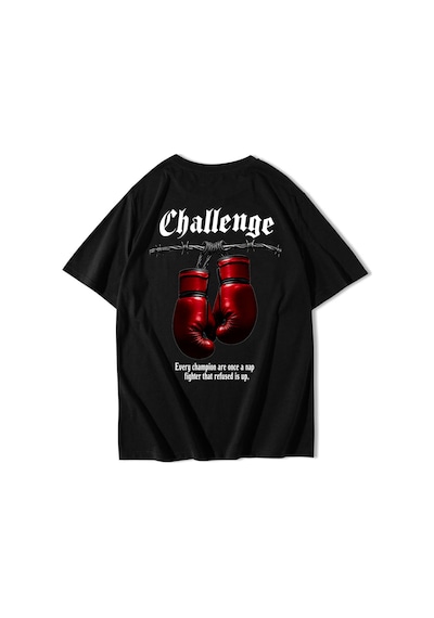 Brz Collectıon Brz Collection Unisex Oversize Boxing T-shirt Siyah