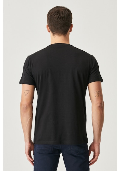 Ac&Co / Altınyıldız Classics 547236445 Slim Fit Bisiklet Yaka Düz Erkek Tişört 2'li Siyah