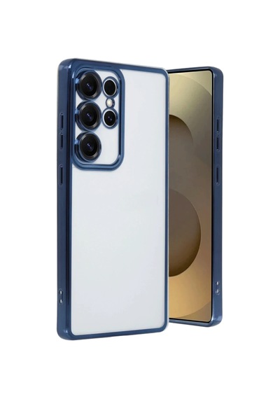 Samsung Galaxy S25 Ultra Uyumlu Kılıf Lensli Silikon - Lacivert