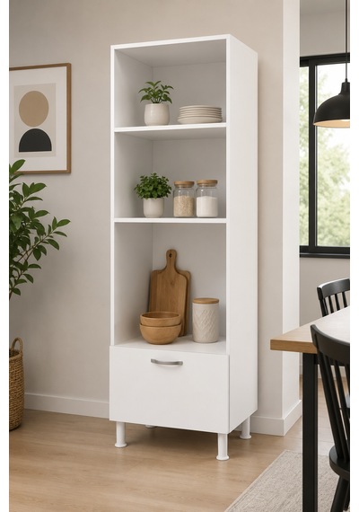 Renazzo %100 Mdf Mutfak Fırın Bölmeli Mdf Dolap Ankastre Çok Amaçlı Beyaz