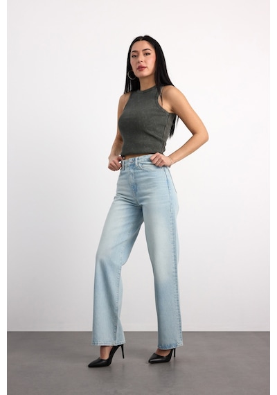 Vigoss Kadın Denim Pantolon 24294-73295 Açık Mavi