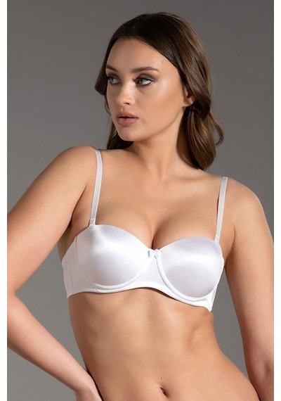 Kompedan Basic Straplez Desteksiz Sütyen New Bra 7050-beyaz Beyaz