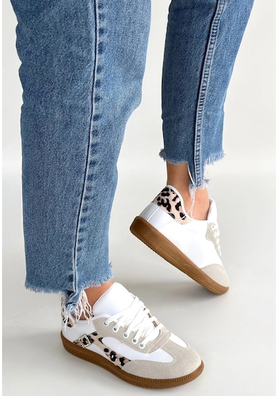 Naturalshoess Mier Bej Cilt Bağcıklı Spor Ayakkabı Bej