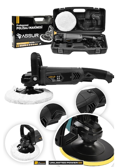 Assur ASR408 180 MM Pasta Cila Polisaj Zımpara Siyah