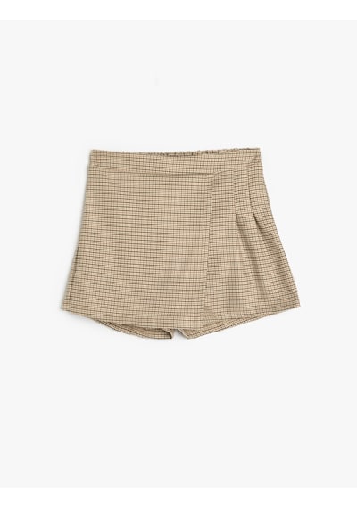 Koton Şort Etek Pileli Kruvaze Beli Lastikli Pile Detaylı Deve Tüyü Ekose 5wkg40077aw Camel Koton Şort Etek Pileli Kruvaze Beli Lastikli Pile Detaylı Deve Tüyü Ekose 5wkg40077aw Camel