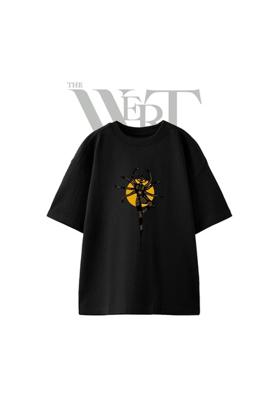 Thewert Cok Kollu Ruh Tasarım Baskılı Ünisex Siyah Oversize T-shirt