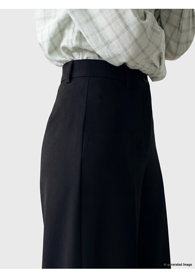 Lcw Modest Siyah Regular Fit Geniş Paça Kadın Pantolon