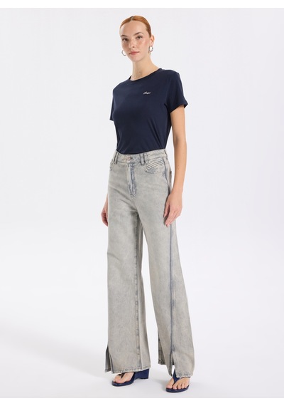 Boss Gri Kadın Lyocell Karışımlı Denim Pantolon 50542436
