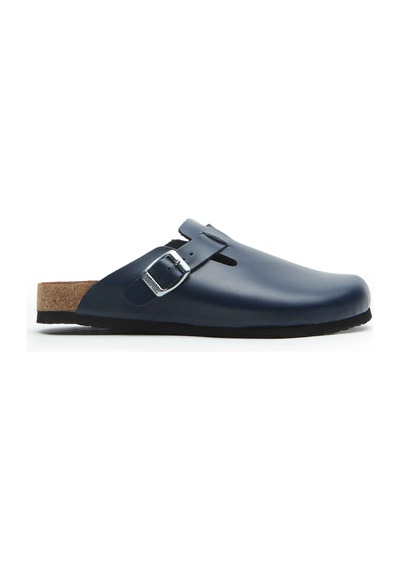 Comfortfusse Capri-n - Erkek Ortopedik Hakiki Deri Sabo Terlik Lacivert Nappa Deri