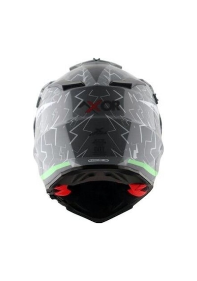 Cross Kask Vizörlü Axor Yeşil Gri Xl Gri - Yeşil XL