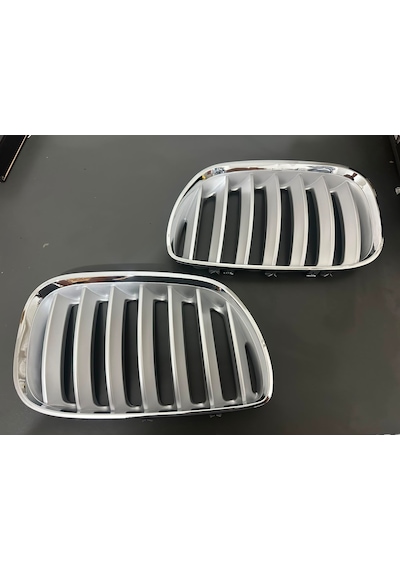 Bmw X5 E53 Krom Titan Ön Panjur Takımı Sağ Sol Böbrek Izgara 2 Parça
