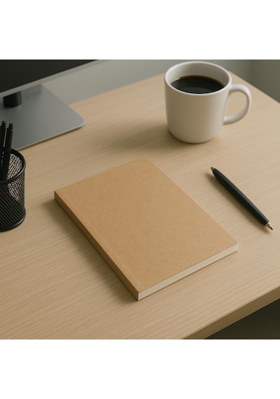 Amerikan Ciltli, A5 Noktalı Not Defter, 64 Yaprak, 90 Gr. Ivory Kağıt, Ofis İçin İdeal, Plan K