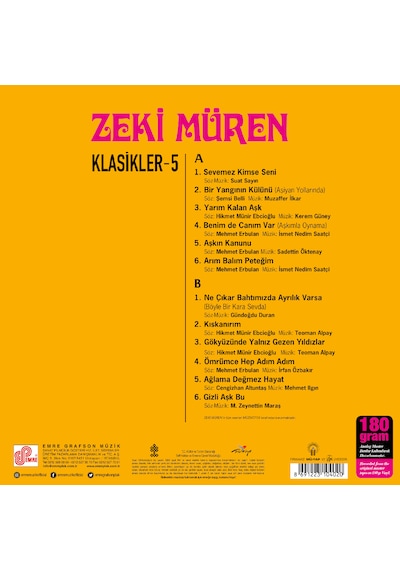 Zeki Müren - Klasikler 5 Plak