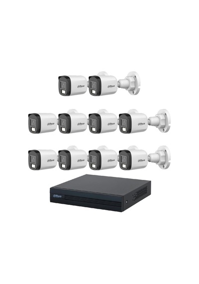 Dahua 5 Mp 10 Kameralı Sesli 30 Metre Renkli Gece Görüşlü Full Hd Kamera Seti