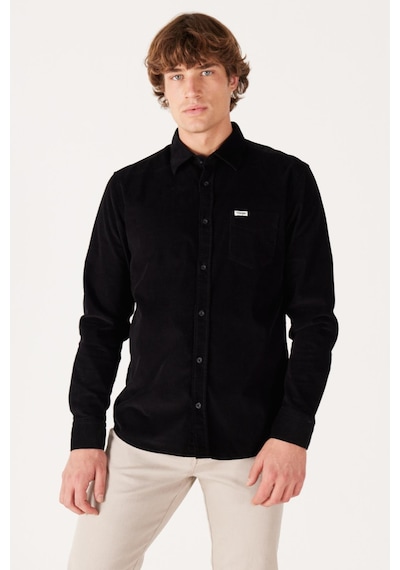 Wrangler Erkek Kadife Gömlek Black Black