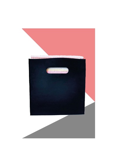 Organizer Keçe - Düzenleyici Toparlayıcı Keçe Kutu 45x45 Cm Siyah