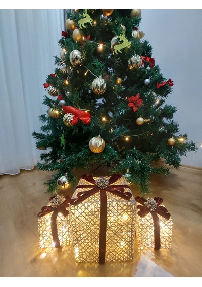 3 Adet El İşçiliği Led Kutu