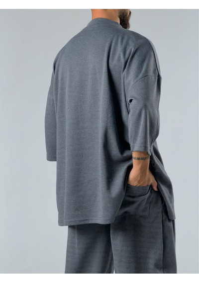 Cocopelli Oversize Tasarım Gri Erkek Sweat Coc3388