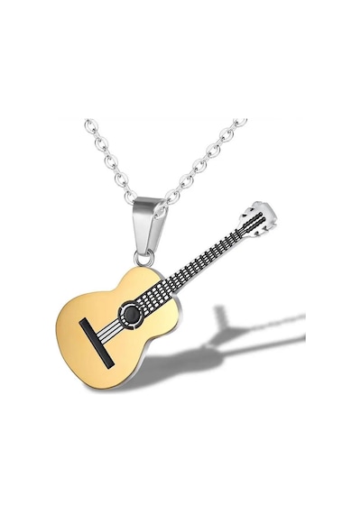Paslanmaz Çelik Gold Gitar Kolye 316l Unisex