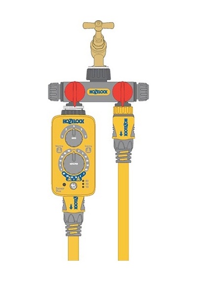 Hozelock 2252H Çift Yönlü Vanalı Musluk Bağlantısı  1/2" - 3/4" - 1"