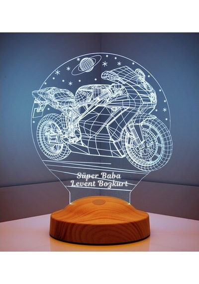 Babalar Günü Hediyesi, Babaya Hediye, Racing Motor Led Lamba