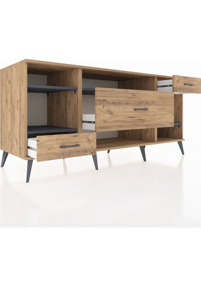 Kronos Konsol 4 Raflı 3 Çekmeceli 176x59x83 Çam-antrasit/çam Antrasit/çam Kronos Konsol 4 Raflı 3 Çekmeceli 176x59x83 Çam-antrasit/çam Antrasit/çam
