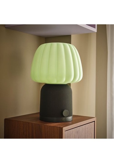 Ikea Kulglass Bluetooth Hoparlörlü Lamba, Koyu Yeşil, 38 Cm