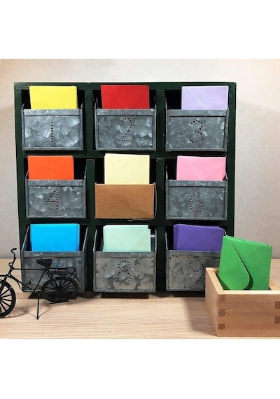 Hobialem 10 Adet, Renkli Zarf, 7x9 Cm, Renkli Mini Zarflar Karışık Renklerde, Kartvizit Zarfı