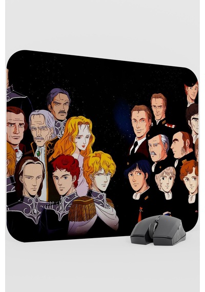 Ginga Eiyuu Densetsu Anime V4 - 48x40 Xl Gaming Kauçuk Kaymaz Taban Mouse Pad Fare Altlığı