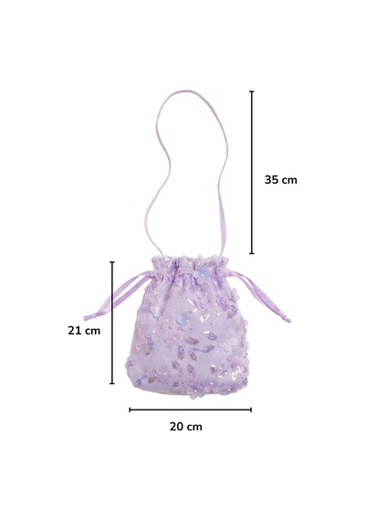 Le Mabelle Lila Çiçek Ve Pul Detaylı Kız Çocuk Çanta Lila