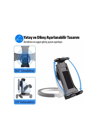 Ally Pb-47b Askılı Katlanabilen Çok İşlevli Tablet -telefon Standı Tutucu- 5775