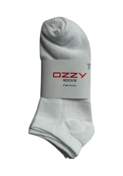Ozzy Socks 12 Çift Kadın Beyaz Pamuklu Patik Çorap Ekonomik Fiyatlı Günlük Kullanım Seti beyaz