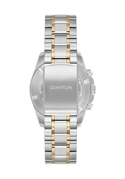 Quantum Pwg1122s.310 Safir Cam Altın Kaplama Erkek Kol Saati Gümüş