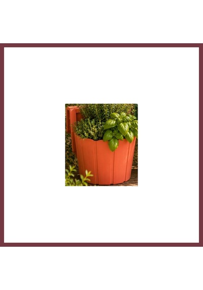 Storeşahin 3d Baskı Askılı Balkon Saksısı Dikey Çizgili Dekoratif Çiçek Ve Aromatik Bitki Saksısı - Mercan Shn0720