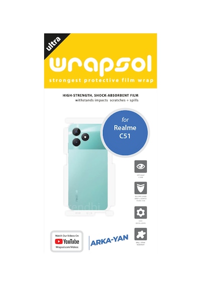 Realme C51 Arka Ve Yan Koruyucu Poliüretan Film