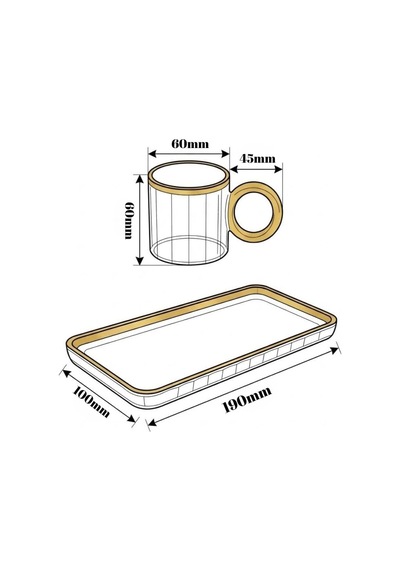 6 Lı Gold Detaylı Kahve Fincanı Ve Sunum Tabaklı Set Yazılı Tasarım, Porselen Türk Kahvesi Seti Siyah Gold, Dikdörtgen Çok Renkli 6 Lı Gold Detaylı Kahve Fincanı Ve Sunum Tabaklı Set Yazılı Tasarım, Porselen Türk Kahvesi Seti Siyah Gold, Dikdörtgen Çok Renkli