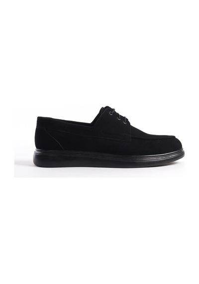Mubiano Mbsrgn105-s Siyah Süet Erkek Bağcıklı Loafer Siyah