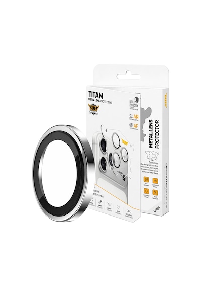 Buff İphone 18 Pro / 18 Pro Max Titan Metal Kamera Lens Koruyucu Silver Gümüş