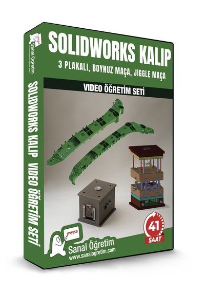 Solidworks Kalıp İleri. 3 Plakalı, Boynuz Maça, Jiggle Maça Uygulama Video Ders Eğitim Seti
