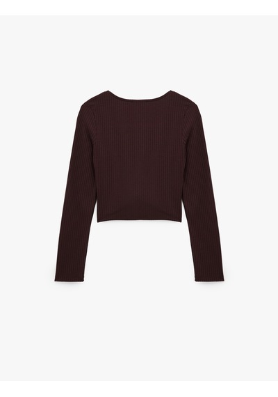 Koton Kaşkorse Dantel Detaylı V Yaka Uzun Kollu Düğmeli Asimetrik Crop Tişört Bordo 6wal10249ık Bordo Koton Kaşkorse Dantel Detaylı V Yaka Uzun Kollu Düğmeli Asimetrik Crop Tişört Bordo 6wal10249ık Bordo