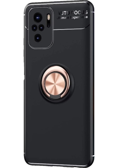 Microsonic Xiaomi Redmi Note 10S Kılıf Kickstand Ring Holder