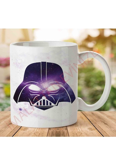 1-1228 Star Wars Darth Vader Galaxi İki Tarafı Baskılı Kupa Bardak.jpg Çok Renkli