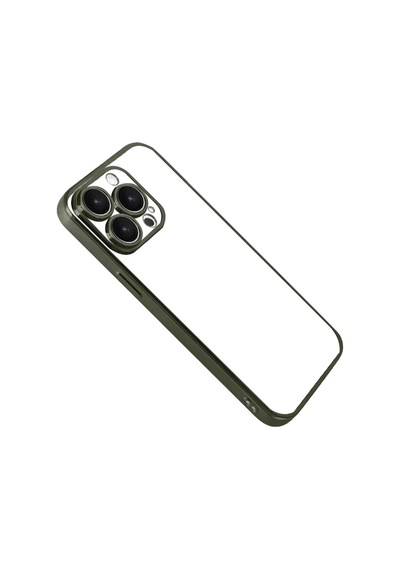Apple Uyumlu iPhone 15 Pro Max Razer Lensli Silikon - Yeşil Yesil