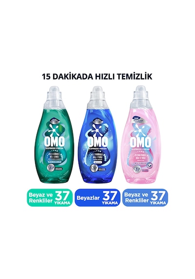 Omo Express Fresh Sensitive Sıvı Deterjan Seti 1480 Ml X3 Diğer